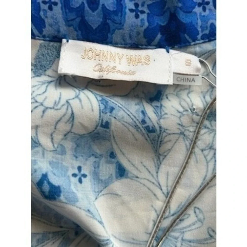NEW Johnny Was California Clio Cover Up Skirt Women's Size Small Blue‎ Floral